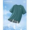 imageG Gradual Mens Sun Protection Swim Shirt UPF 50 Rash Guard Short Sleeve Quick Dry Water Hiking Workout Shirts for MenTeal