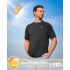imageMens Swim Shirts Rash Guard UPF 50 Sun Protection Short Sleeve TShirts Workout Dry Fit Tee for Pool Beach TripBlack