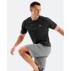imageMens Swim Shirts Rash Guard UPF 50 Sun Protection Short Sleeve TShirts Workout Dry Fit Tee for Pool Beach TripBlack