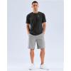 imageMens Swim Shirts Rash Guard UPF 50 Sun Protection Short Sleeve TShirts Workout Dry Fit Tee for Pool Beach TripBlack