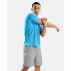 imageMens Swim Shirts Rash Guard UPF 50 Sun Protection Short Sleeve TShirts Workout Dry Fit Tee for Pool Beach TripBlue