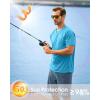 imageMens Swim Shirts Rash Guard UPF 50 Sun Protection Short Sleeve TShirts Workout Dry Fit Tee for Pool Beach TripBlue