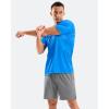 imageMens Swim Shirts Rash Guard UPF 50 Sun Protection Short Sleeve TShirts Workout Dry Fit Tee for Pool Beach TripBlue Shoal