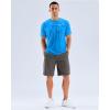 imageMens Swim Shirts Rash Guard UPF 50 Sun Protection Short Sleeve TShirts Workout Dry Fit Tee for Pool Beach TripBlue Shoal