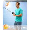 imageMens Swim Shirts Rash Guard UPF 50 Sun Protection Short Sleeve TShirts Workout Dry Fit Tee for Pool Beach TripBright Green