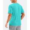 imageMens Swim Shirts Rash Guard UPF 50 Sun Protection Short Sleeve TShirts Workout Dry Fit Tee for Pool Beach TripBright Green