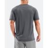 imageMens Swim Shirts Rash Guard UPF 50 Sun Protection Short Sleeve TShirts Workout Dry Fit Tee for Pool Beach TripDark Grey