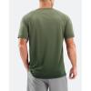imageMens Swim Shirts Rash Guard UPF 50 Sun Protection Short Sleeve TShirts Workout Dry Fit Tee for Pool Beach TripGradient Army Green
