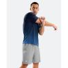 imageMens Swim Shirts Rash Guard UPF 50 Sun Protection Short Sleeve TShirts Workout Dry Fit Tee for Pool Beach TripGradient Black Blue