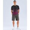 imageMens Swim Shirts Rash Guard UPF 50 Sun Protection Short Sleeve TShirts Workout Dry Fit Tee for Pool Beach TripGradient Black Rose