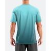 imageMens Swim Shirts Rash Guard UPF 50 Sun Protection Short Sleeve TShirts Workout Dry Fit Tee for Pool Beach TripGradient Green Grey