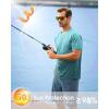 imageMens Swim Shirts Rash Guard UPF 50 Sun Protection Short Sleeve TShirts Workout Dry Fit Tee for Pool Beach TripGradient Green Grey