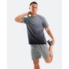 imageMens Swim Shirts Rash Guard UPF 50 Sun Protection Short Sleeve TShirts Workout Dry Fit Tee for Pool Beach TripGradient Grey Black