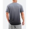 imageMens Swim Shirts Rash Guard UPF 50 Sun Protection Short Sleeve TShirts Workout Dry Fit Tee for Pool Beach TripGradient Grey Black