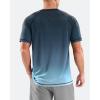 imageMens Swim Shirts Rash Guard UPF 50 Sun Protection Short Sleeve TShirts Workout Dry Fit Tee for Pool Beach TripGradient Navy Blue