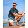 imageMens Swim Shirts Rash Guard UPF 50 Sun Protection Short Sleeve TShirts Workout Dry Fit Tee for Pool Beach TripGradient Navy Blue
