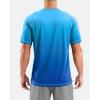 imageMens Swim Shirts Rash Guard UPF 50 Sun Protection Short Sleeve TShirts Workout Dry Fit Tee for Pool Beach TripGradient Vivid Blue