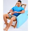 imageMens Swim Shirts Rash Guard UPF 50 Sun Protection Short Sleeve TShirts Workout Dry Fit Tee for Pool Beach TripGradient Vivid Blue