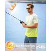 imageMens Swim Shirts Rash Guard UPF 50 Sun Protection Short Sleeve TShirts Workout Dry Fit Tee for Pool Beach TripGradient Yellow