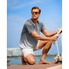 imageMens Swim Shirts Rash Guard UPF 50 Sun Protection Short Sleeve TShirts Workout Dry Fit Tee for Pool Beach TripLight Grey