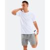 imageMens Swim Shirts Rash Guard UPF 50 Sun Protection Short Sleeve TShirts Workout Dry Fit Tee for Pool Beach TripWhite