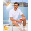 imageMens Swim Shirts Rash Guard UPF 50 Sun Protection Short Sleeve TShirts Workout Dry Fit Tee for Pool Beach TripWhite