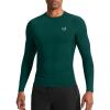 imageG Gradual Mens Compression Shirt Long Sleeve Moisture Wicking Running Gym Shirts for Men Athletic Workout Base Layer TShirtForest Green