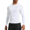 imageG Gradual Mens Compression Shirt Long Sleeve Moisture Wicking Running Gym Shirts for Men Athletic Workout Base Layer TShirtWhite