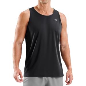 imageG Gradual Beach Tank Tops for Men UPF50 Dry Fit Summer Sleeveless Shirts Mens Workout Shirt for Swimming Running AthleticBlack
