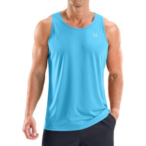 imageG Gradual Beach Tank Tops for Men UPF50 Dry Fit Summer Sleeveless Shirts Mens Workout Shirt for Swimming Running AthleticBlue
