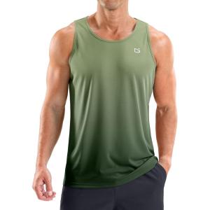 imageG Gradual Beach Tank Tops for Men UPF50 Dry Fit Summer Sleeveless Shirts Mens Workout Shirt for Swimming Running AthleticGradient Army Green