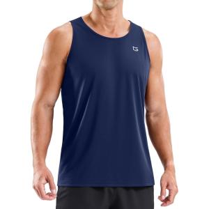 imageG Gradual Beach Tank Tops for Men UPF50 Dry Fit Summer Sleeveless Shirts Mens Workout Shirt for Swimming Running AthleticNavy