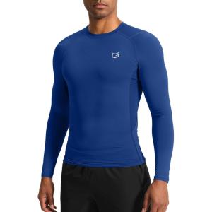 imageG Gradual Mens Compression Shirt Long Sleeve Moisture Wicking Running Gym Shirts for Men Athletic Workout Base Layer TShirtBlue