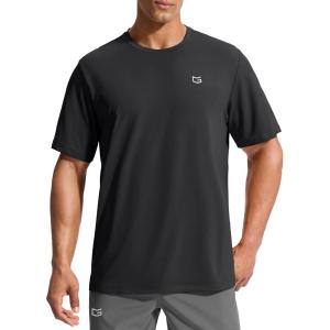 imageG Gradual Mens Sun Protection Swim Shirt UPF 50 Rash Guard Short Sleeve Quick Dry Water Hiking Workout Shirts for MenDark Grey