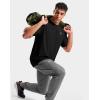 imageMens Athletic Running Shirts Dry Fit Moisture Wicking Workout Gym TShirts Short Sleeve Cooling Tee Tops for MenAblack