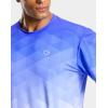 imageMens Athletic Running Shirts Dry Fit Moisture Wicking Workout Gym TShirts Short Sleeve Cooling Tee Tops for MenAblueWhite Gradient