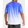 imageMens Athletic Running Shirts Dry Fit Moisture Wicking Workout Gym TShirts Short Sleeve Cooling Tee Tops for MenAblueWhite Gradient
