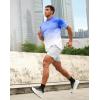 imageMens Athletic Running Shirts Dry Fit Moisture Wicking Workout Gym TShirts Short Sleeve Cooling Tee Tops for MenAblueWhite Gradient