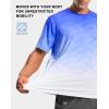 imageMens Athletic Running Shirts Dry Fit Moisture Wicking Workout Gym TShirts Short Sleeve Cooling Tee Tops for MenAblueWhite Gradient