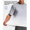 imageMens Athletic Running Shirts Dry Fit Moisture Wicking Workout Gym TShirts Short Sleeve Cooling Tee Tops for MenAgreyWhite Gradient