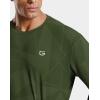imageMens Athletic Running Shirts Dry Fit Moisture Wicking Workout Gym TShirts Short Sleeve Cooling Tee Tops for MenAolive Linear