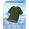 imageMens Athletic Running Shirts Dry Fit Moisture Wicking Workout Gym TShirts Short Sleeve Cooling Tee Tops for MenAolive Linear