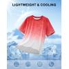 imageMens Athletic Running Shirts Dry Fit Moisture Wicking Workout Gym TShirts Short Sleeve Cooling Tee Tops for MenAredWhite Gradient