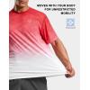 imageMens Athletic Running Shirts Dry Fit Moisture Wicking Workout Gym TShirts Short Sleeve Cooling Tee Tops for MenAredWhite Gradient
