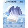 imageMens Athletic Running Shirts Dry Fit Moisture Wicking Workout Gym TShirts Short Sleeve Cooling Tee Tops for MenAslateWhite Gradient