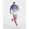 imageMens Athletic Running Shirts Dry Fit Moisture Wicking Workout Gym TShirts Short Sleeve Cooling Tee Tops for MenAslateWhite Gradient
