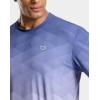 imageMens Athletic Running Shirts Dry Fit Moisture Wicking Workout Gym TShirts Short Sleeve Cooling Tee Tops for MenAslateWhite Gradient