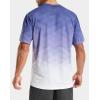 imageMens Athletic Running Shirts Dry Fit Moisture Wicking Workout Gym TShirts Short Sleeve Cooling Tee Tops for MenAslateWhite Gradient