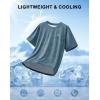 imageMens Athletic Running Shirts Dry Fit Moisture Wicking Workout Gym TShirts Short Sleeve Cooling Tee Tops for MenAteal Linear