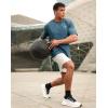 imageMens Athletic Running Shirts Dry Fit Moisture Wicking Workout Gym TShirts Short Sleeve Cooling Tee Tops for MenAteal Linear